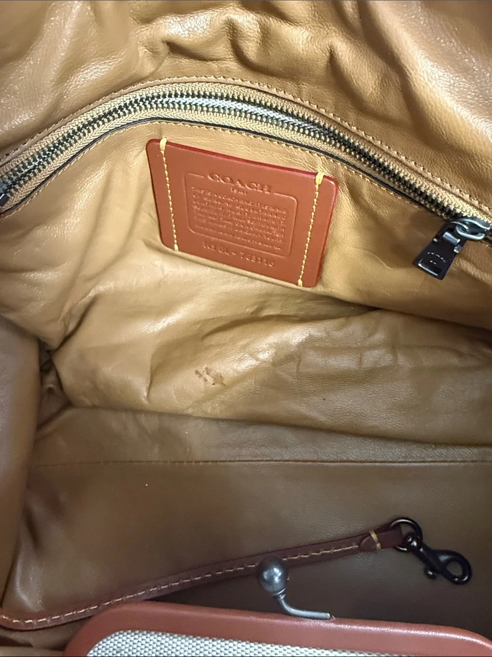 Coach Black Leather Satchel with Multicolor Patch Accents